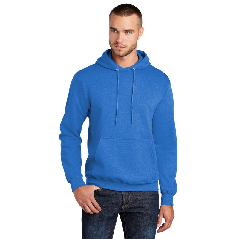 Port & Company PC78H Core Fleece Pullover Hooded Sweatshirt – Royal Royal S