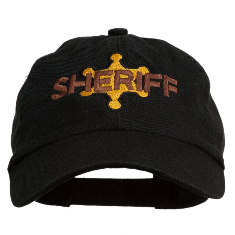Sheriff Badge Embroidered Low Profile Cap Black One Size