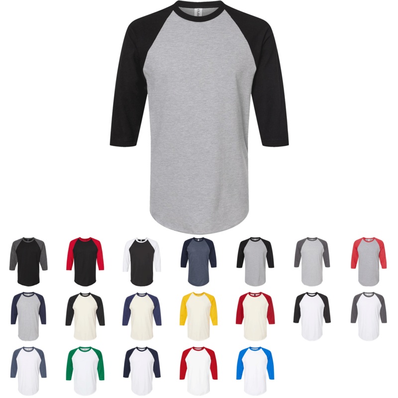 Tultex 245 – Unisex Fine Jersey Raglan T-Shirt XS