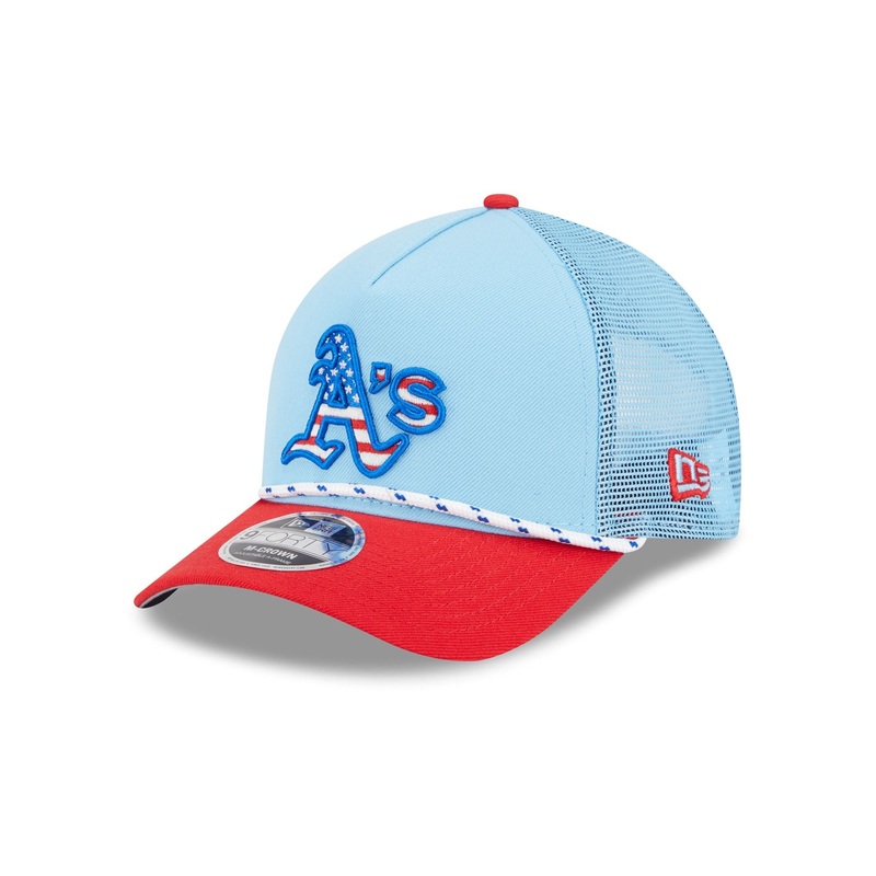 Athletics Independence Day 2025 9FORTY M-Crown A-Frame Trucker Hat One Size