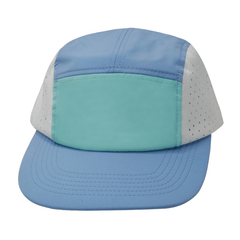 Blank – 5 Panel – Sporty – Unstructured – Baby Blue / Mint / White (Unisex) – Laser Mesh