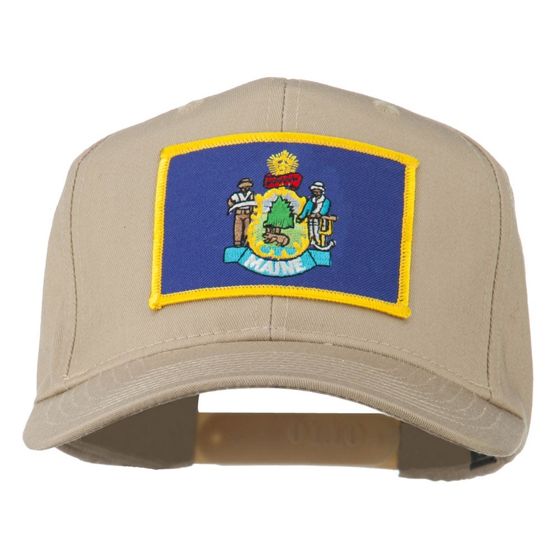 Eastern State Maine Embroidered Patch Cap Khaki One Size