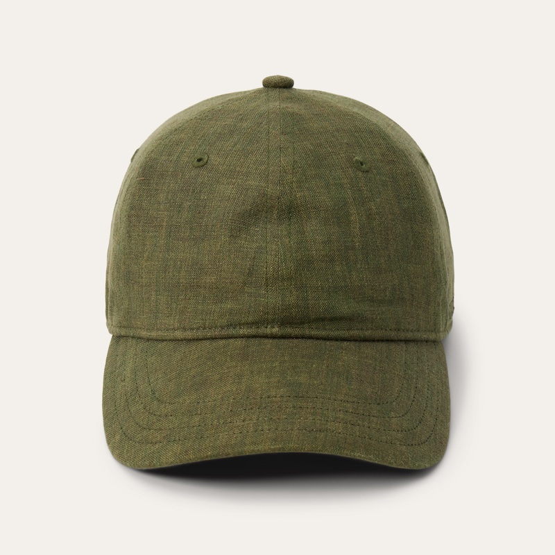 Linen Baseball Cap Olive M