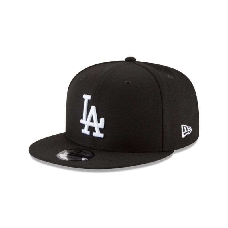 Los Angeles Dodgers Basic Black and White 9FIFTY Snapback Hat One Size