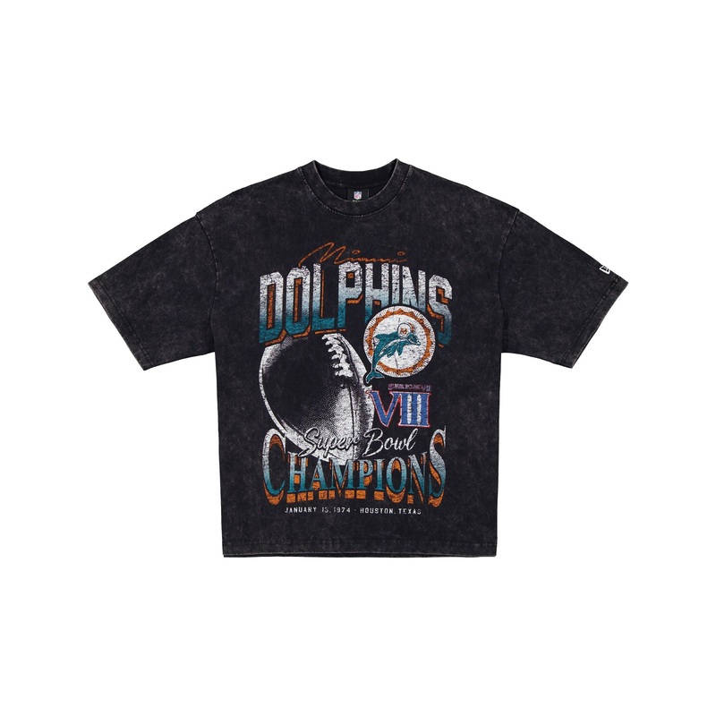 Miami Dolphins Super Bowl VIII Champions Sport Classics Black T-Shirt S