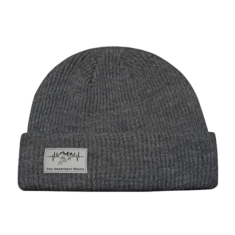 Mountains Beanie – Cuffed – Gray
