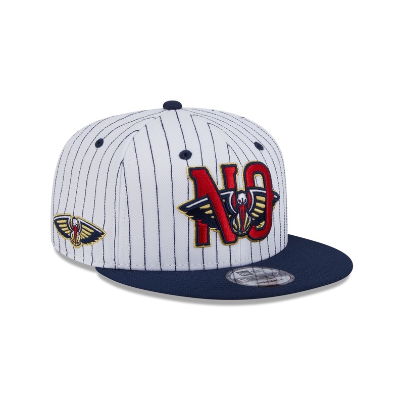 New Orleans Pelicans Deceptor Pinstripe 9FIFTY Snapback Hat One Size