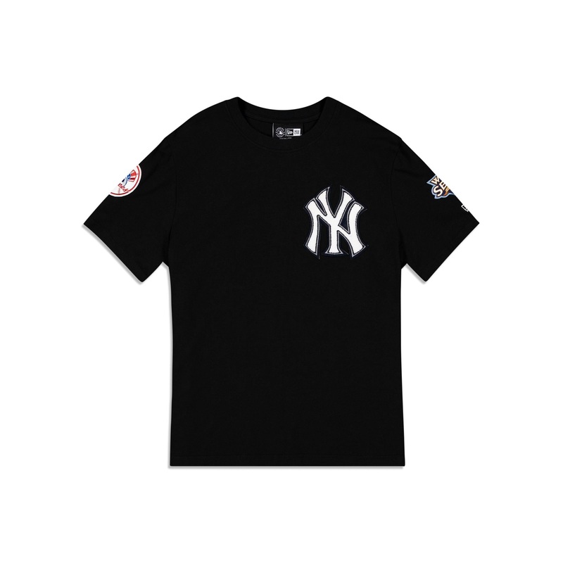 New York Yankees Logo Select Color Flip Black T-Shirt S