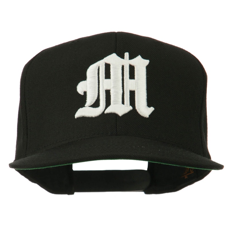 Old English 3D M Embroidered Cap Black One Size