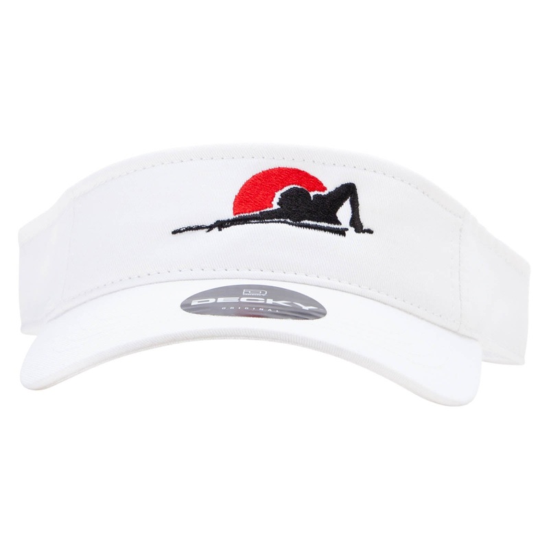 Pool Player Embroidered Brushed Sports Visor White One Size