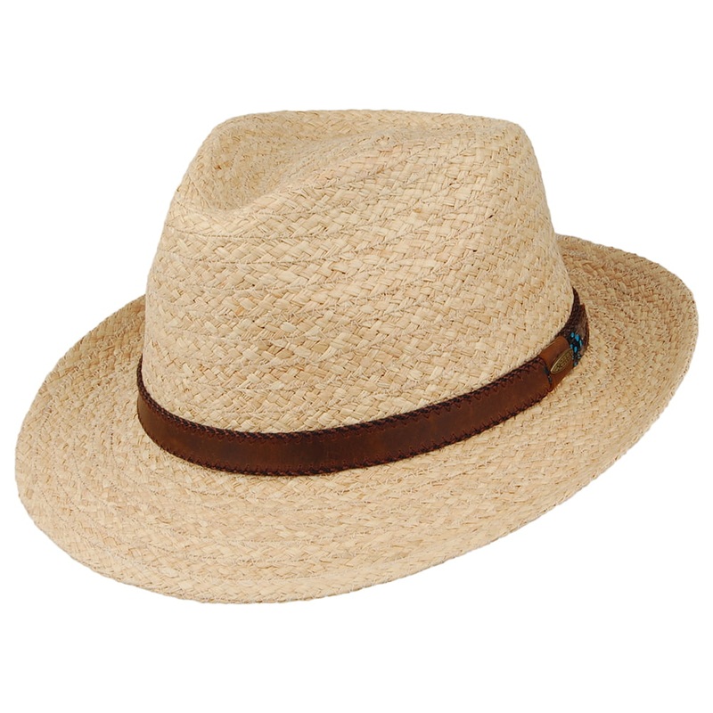Scala Hats Currituck Raffia Braid Fedora Hat – Natural Small/Medium