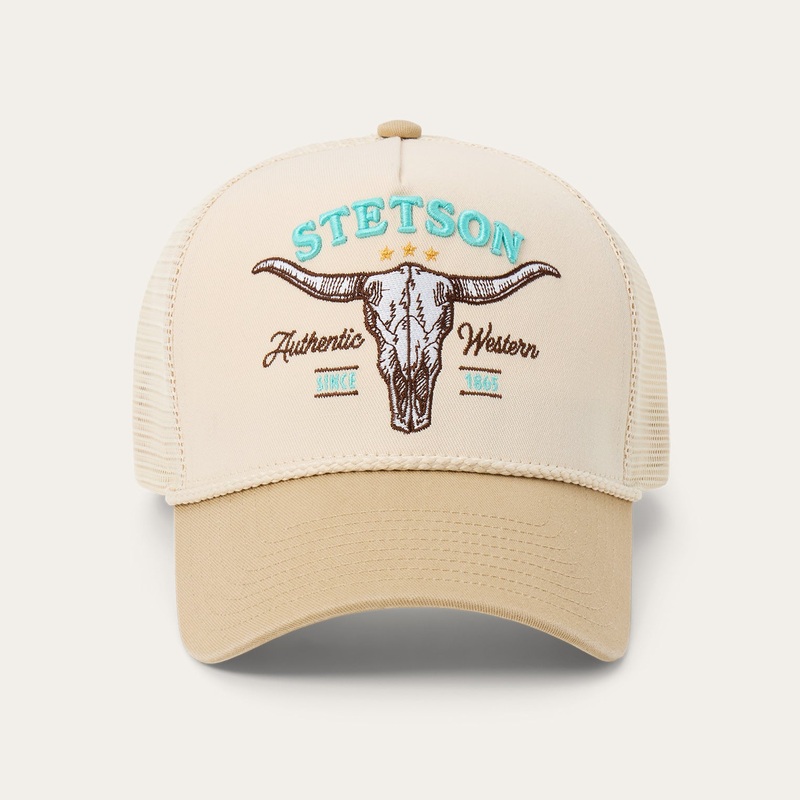 Skull Trucker Hat Off White / Khaki O/S