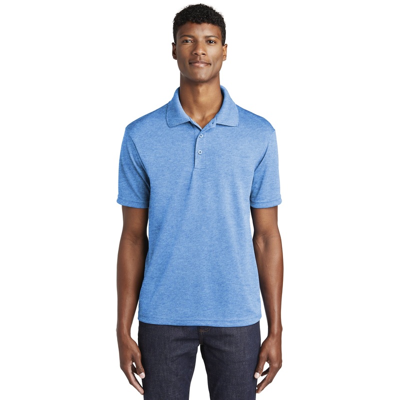 Sport-Tek ST640 PosiCharge RacerMesh Polo – True Royal Heather True Royal Heather XS