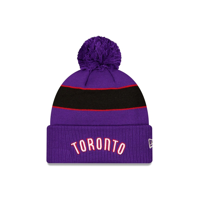 Toronto Raptors Classic Edition Pom Knit Hat One Size
