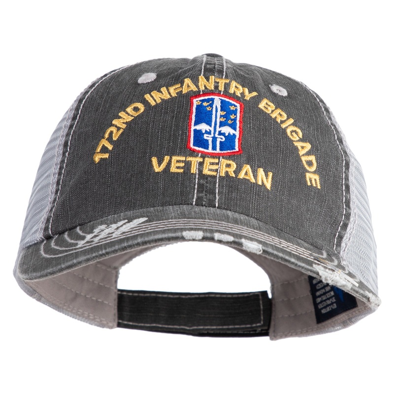 U.S. Army 172nd Infantry Brigade Embroidered Low Profile Special Cotton Mesh Cap Black One Size