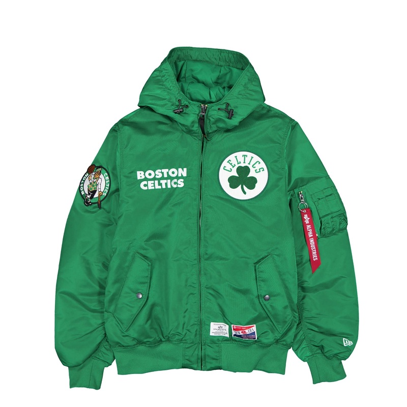 Alpha Industries x Boston Celtics L-2B Hooded Bomber Jacket S
