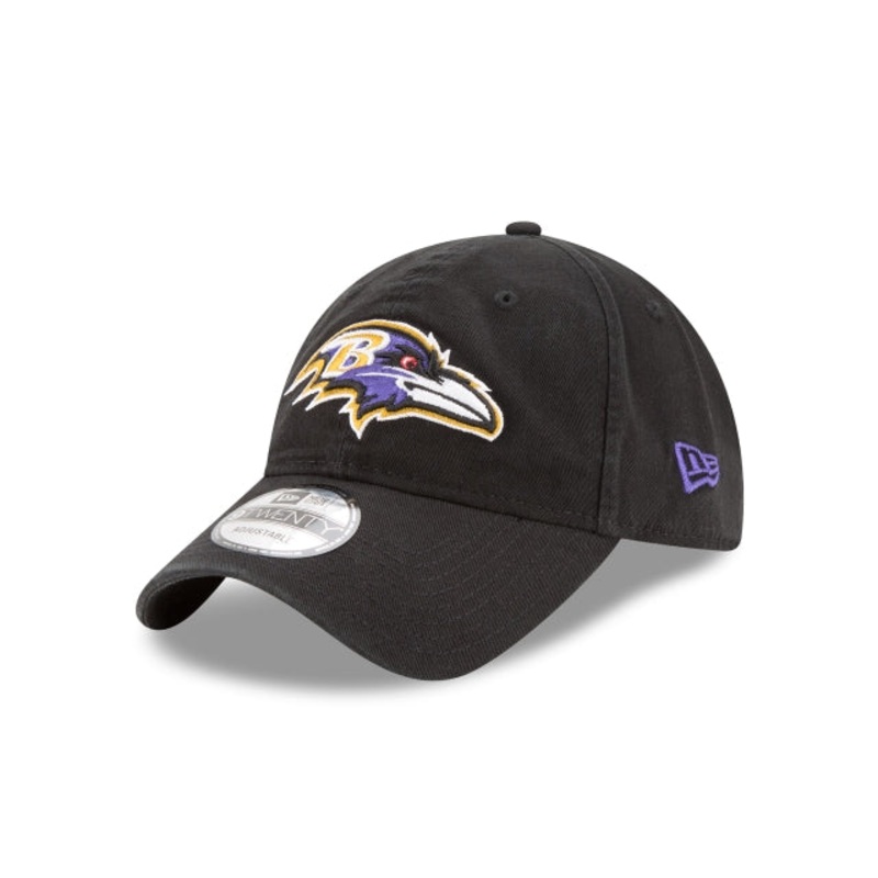Baltimore Ravens Core Classic Black 9TWENTY Adjustable Hat One Size