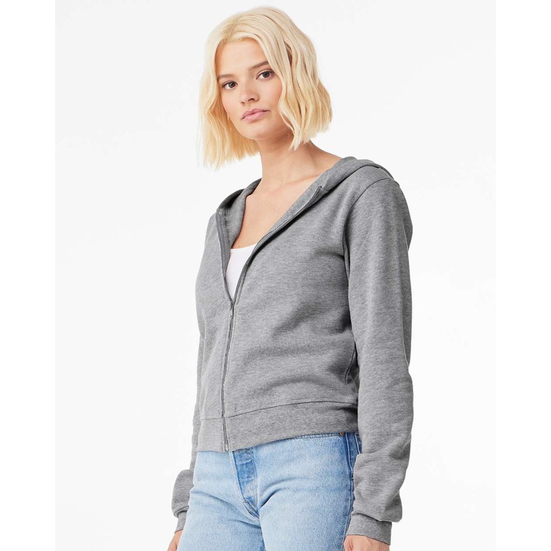 Bella + Canvas 7539 – FWD Fashion Women’s Sponge Fleece Full-Zip Hoodie Black S