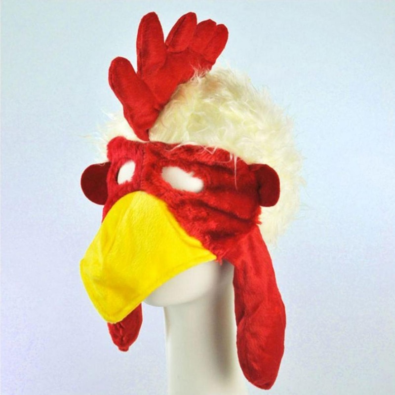 Chicken Face Mask Hat MULTI ONE SIZE FITS MOST