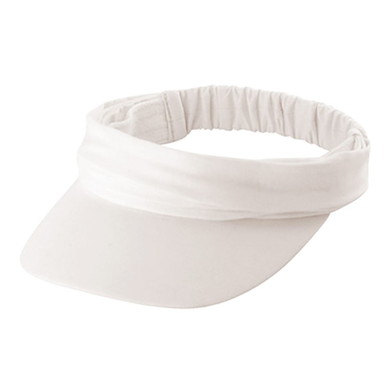 Fold Away Crown Cotton Sun Visor Cap for Small Heads – MCI Hats White OS