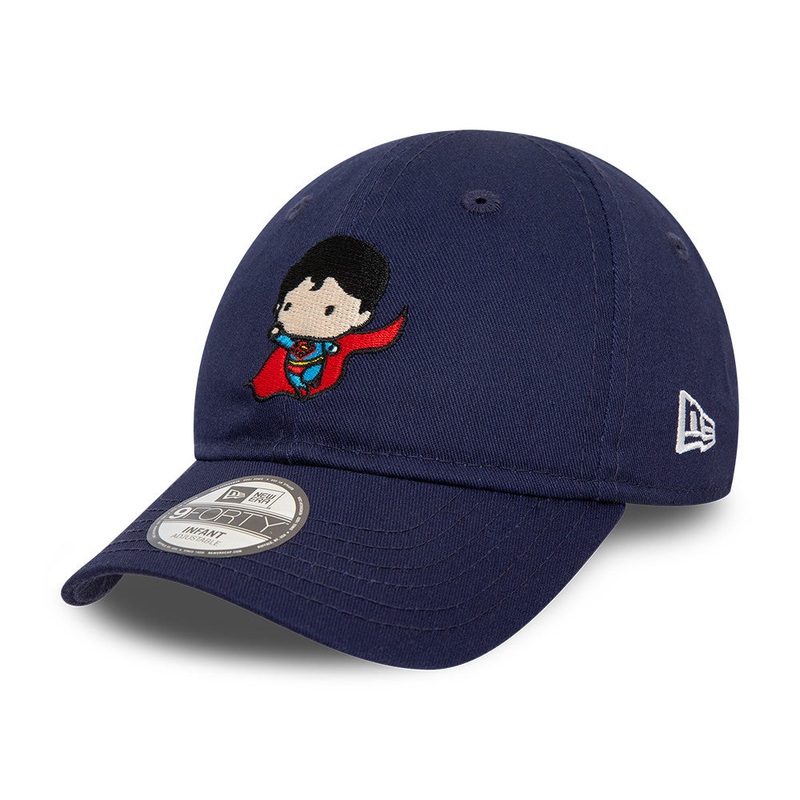 New Era Baby 9FORTY Superman Baseball Cap – Chibi DC Comics – Navy Blue Infant 1-Size