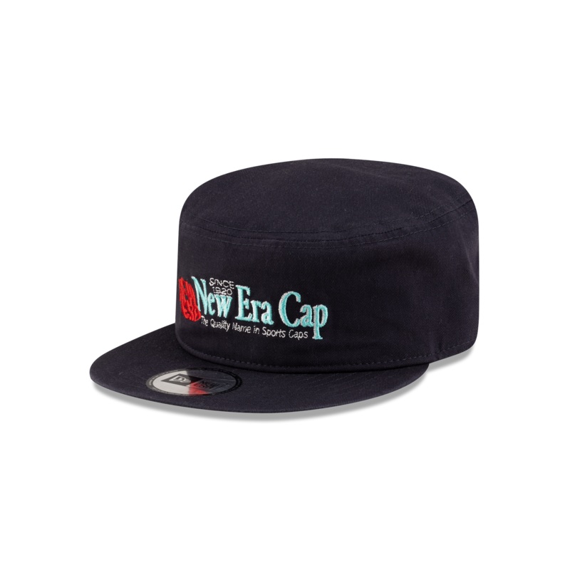 New Era Branded Navy Painter Elastic Back Hat S/M