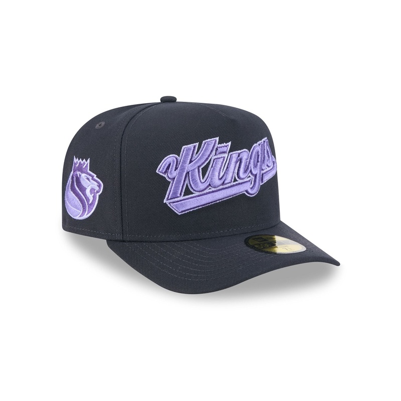Sacramento Kings Navy Lavender 59FIFTY A-Frame Fitted Hat 7