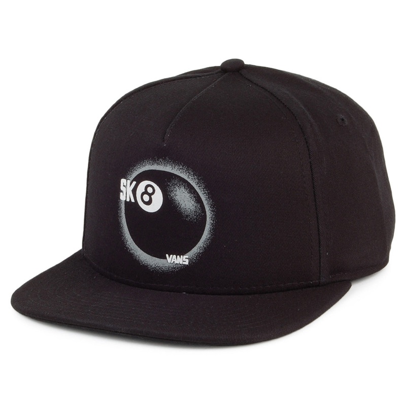 Vans Hats Bragg SK8 Ball Snapback Cap – Black Adjustable