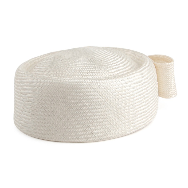 Whiteley Hats Jackie O Straw Pillbox Hat – Ivory 1-Size