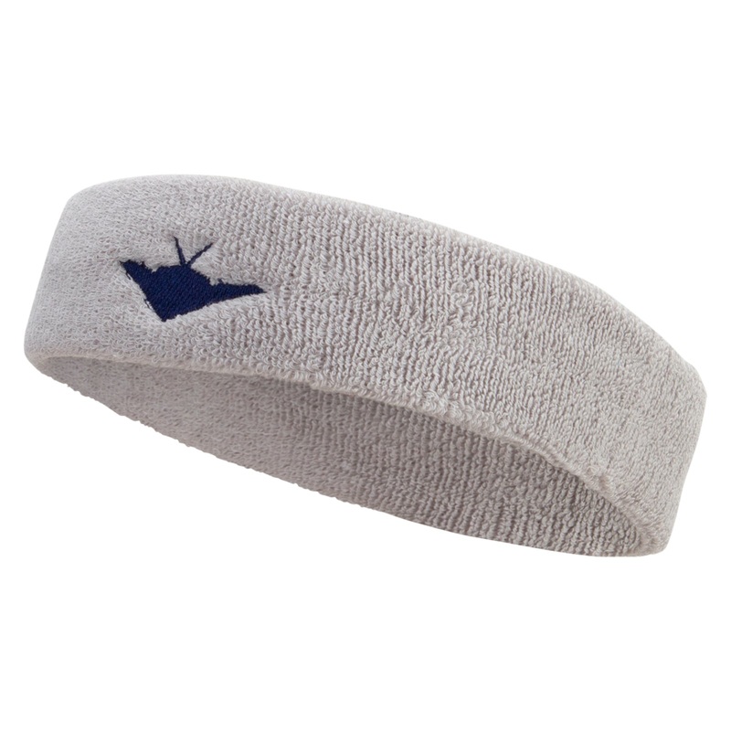 Airplane Silhouette Embroidered Head Band (Terry) Lt Grey One Size