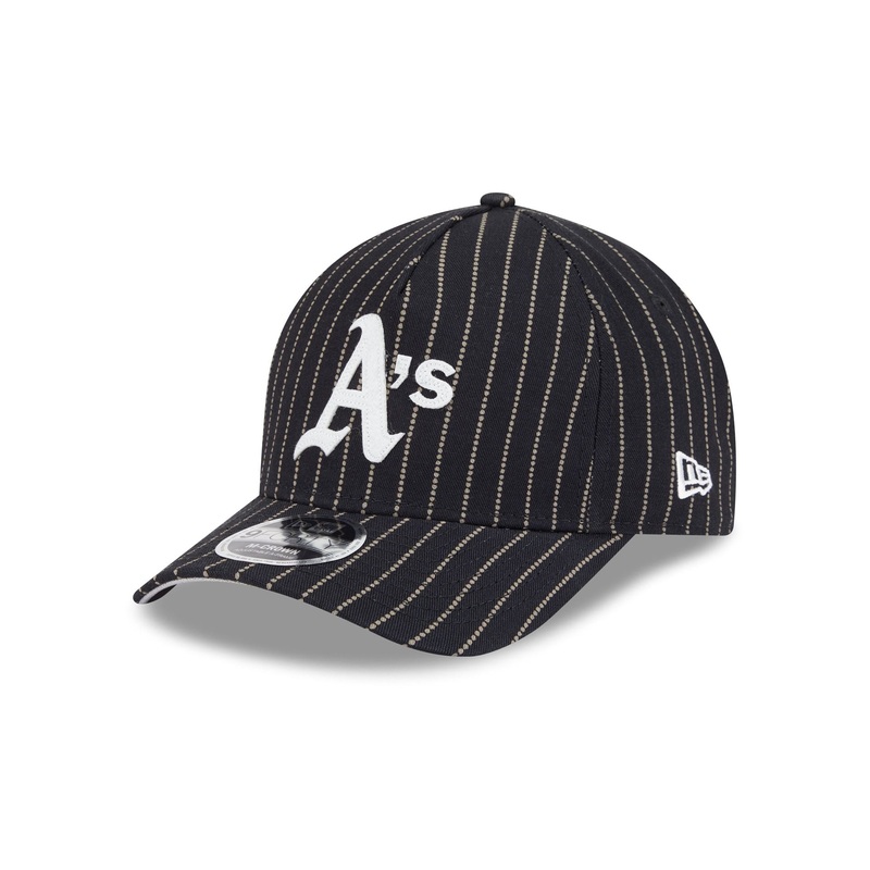 Athletics Dotted Pinstripe 9FORTY M-Crown A-Frame Adjustable Hat One Size