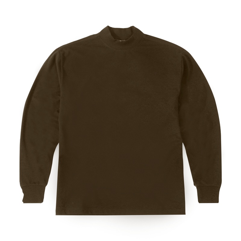Axism 7030 Dri Ease Heavy Mockneck Long Tobacco Brown S