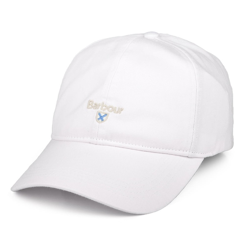 Barbour Hats Cascade Cotton Baseball Cap – White Adjustable