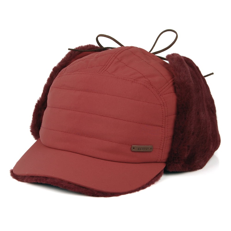 Barts Hats Meddison Faux Fur Earflap Baseball Cap – Cherry Red 1-Size