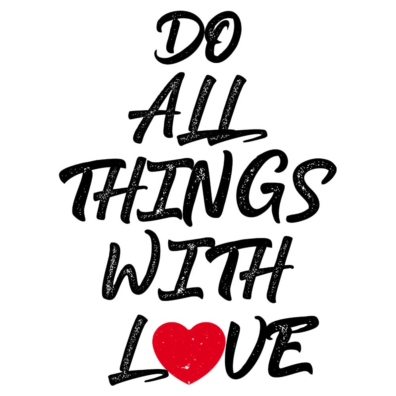 Black Do All Things with Love Default Title One Size
