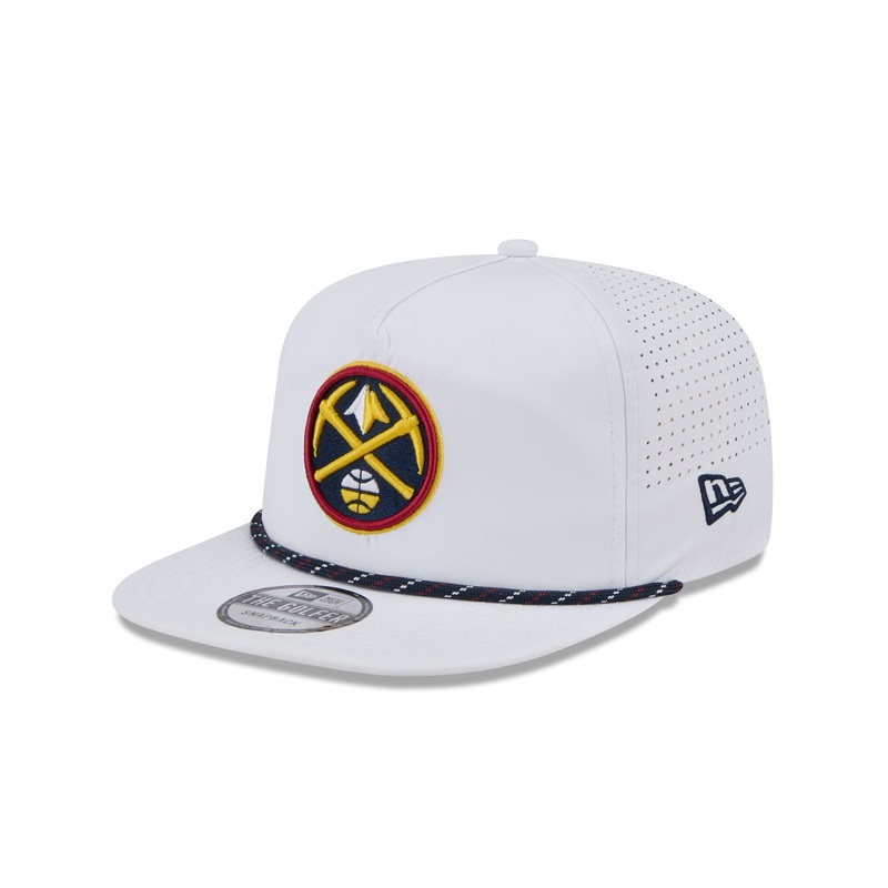 Denver Nuggets Optic White Performance Rope Golfer Hat One Size