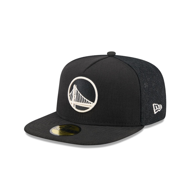 Golden State Warriors Black Mesh 59FIFTY A-Frame Fitted Hat 7