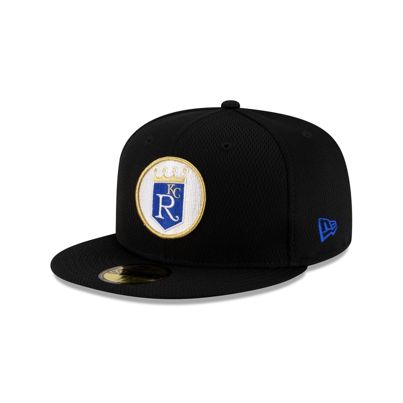 Kansas City Royals 2025 Clubhouse Alt Black 59FIFTY Fitted Hat 7
