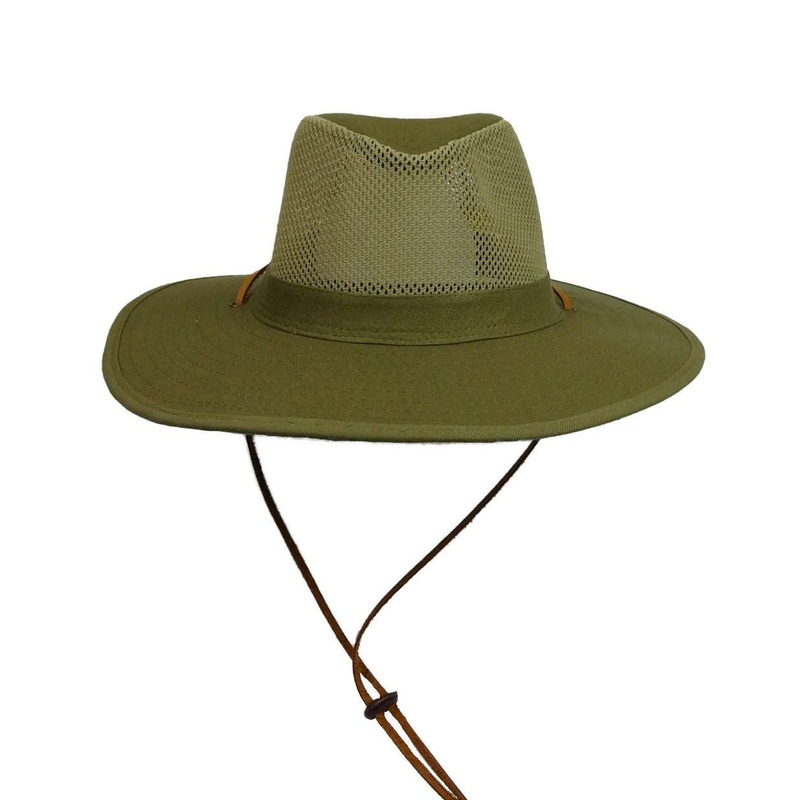 Mesh Top Safari Hat -Olive M