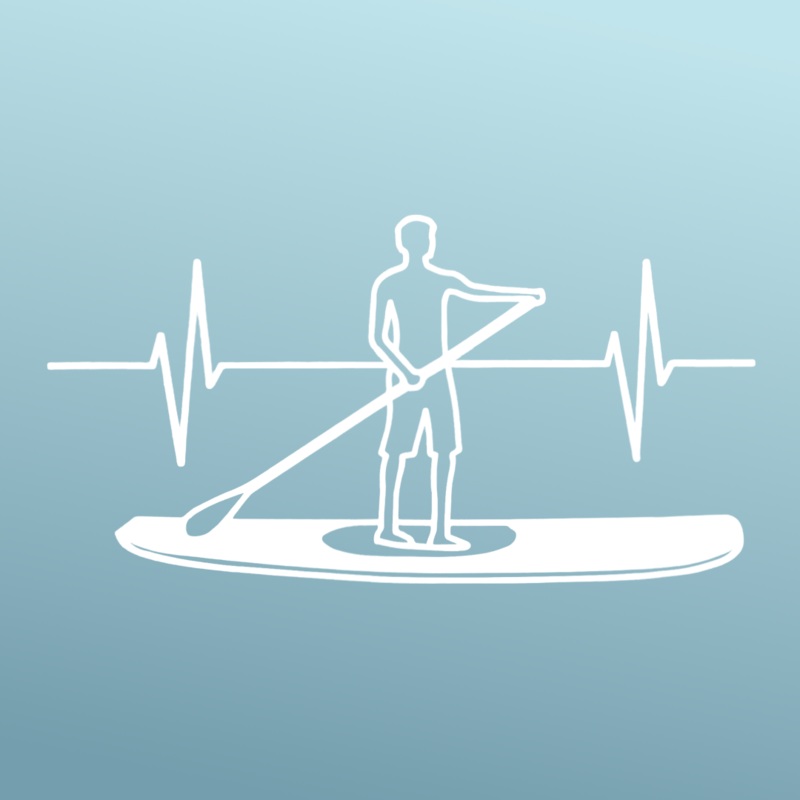 Paddleboarding – Sticker – Vinyl – White