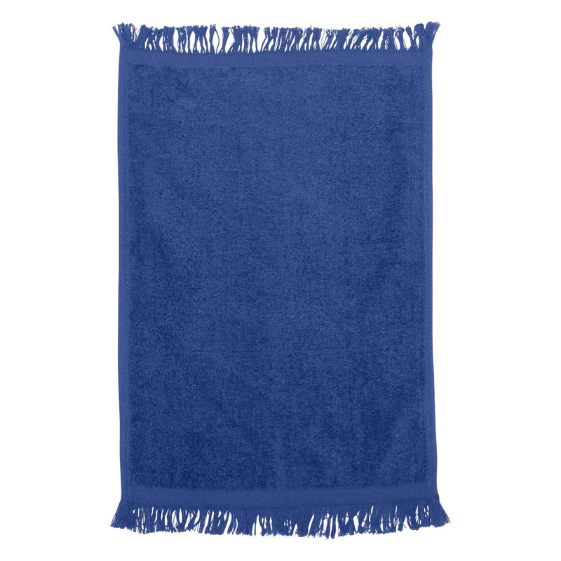 Q-Tees Fringed Fingertip Towel, Small Towel – T100 Black