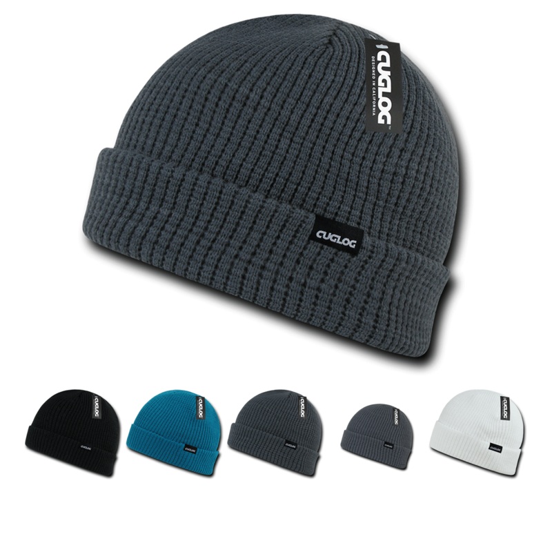 Taranaki Beanie, Knit Cap, Soft Beanie with Cuff – Cuglog K041 Black