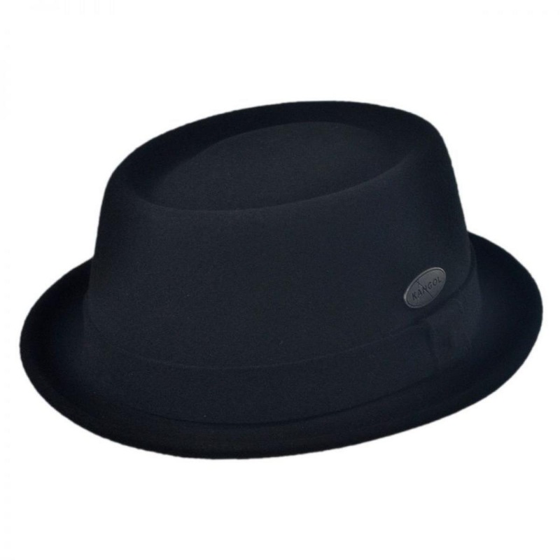 Wool LiteFelt Pork Pie Hat BLACK S