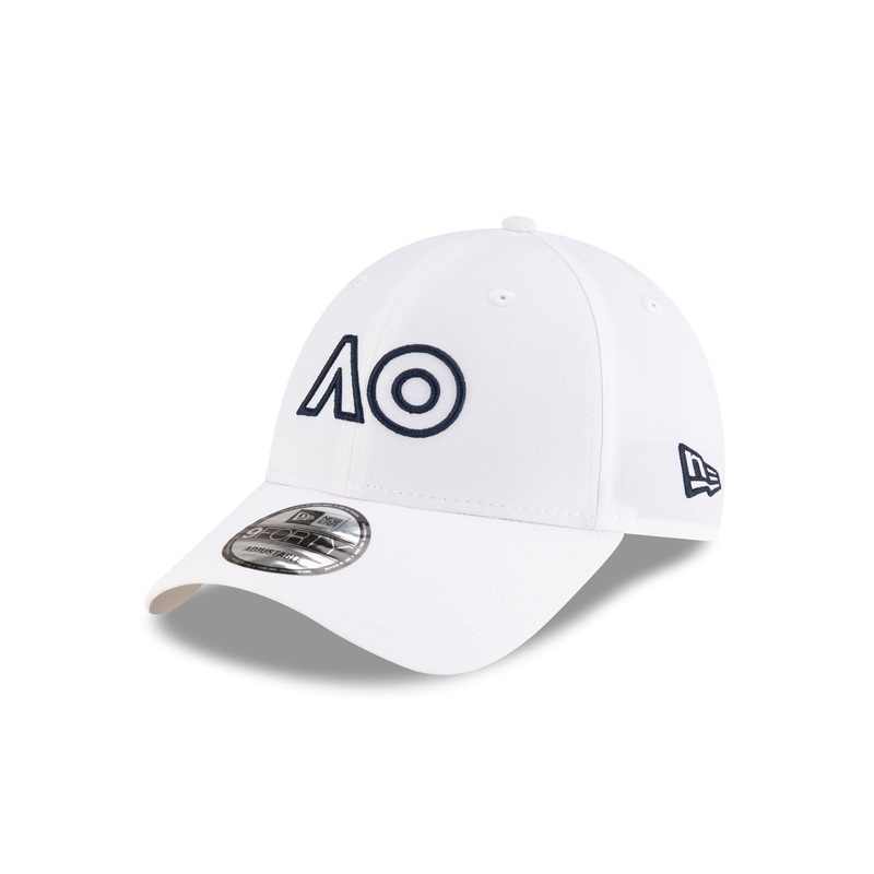 2025 Australian Open Core Outline White 9FORTY Adjustable Hat One Size