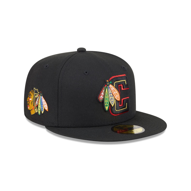 Chicago Blackhawks Deceptor 59FIFTY Fitted Hat 7