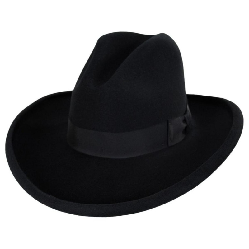 Clayton Wool/Fur Felt Blend Gus Western Hat BLACK 6 7/8