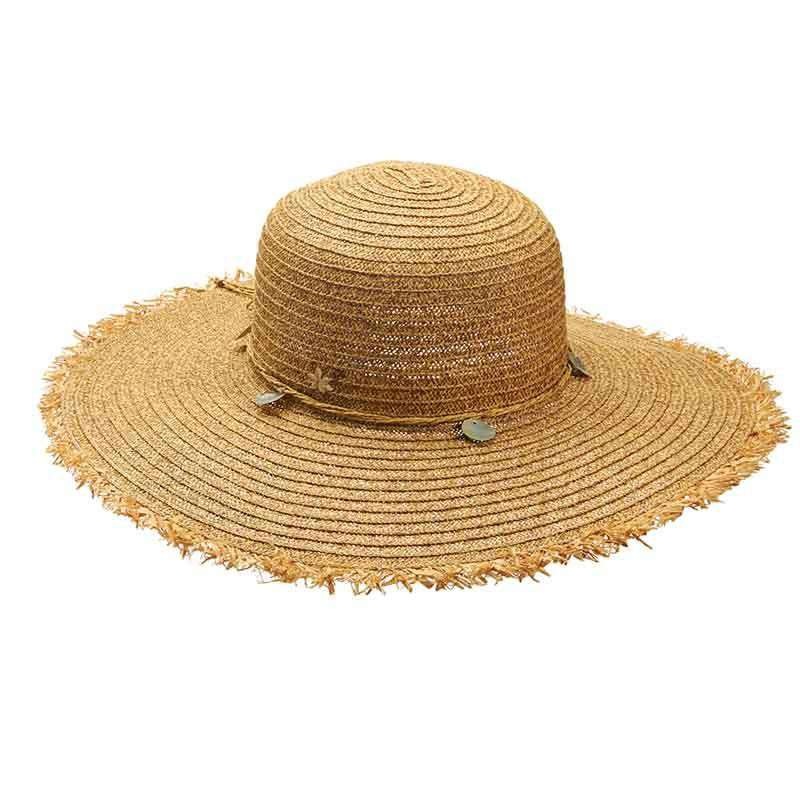 Fringe Edge Summer Floppy Hat by Cappelli Straworld Natural Medium (57 cm)