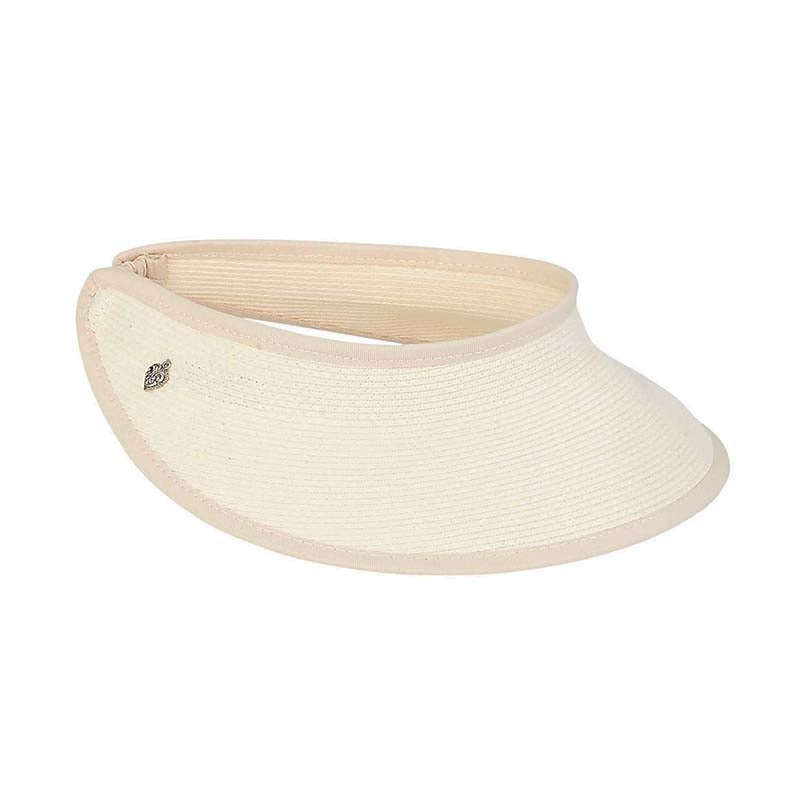 Petite Straw Sun Visor with Elastic Closure – Sunny Dayz Ivory