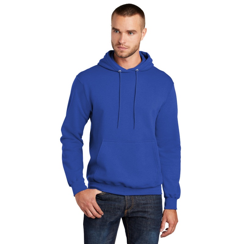 Port & Company PC78H Core Fleece Pullover Hooded Sweatshirt – True Royal True Royal S