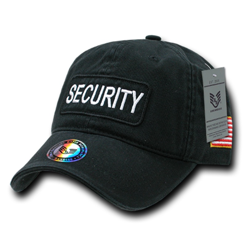 Security Dual Flag Raid Cap, Security Guard Baseball Cap – Rapid Dominance R89 Black